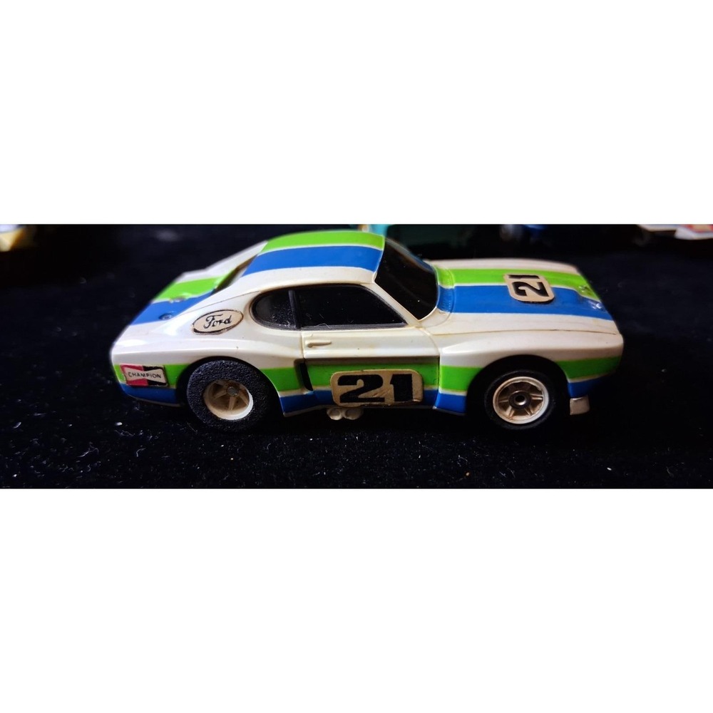 Vintage Aurora AFX G-Plus Ford Capri #21 HO slot car from the late 1970s & 80s
